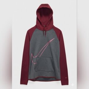 Nike Maroon and Gray Hoodie